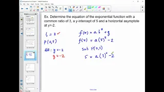 MCR3U - Exponential Functions - Equations from Graphs