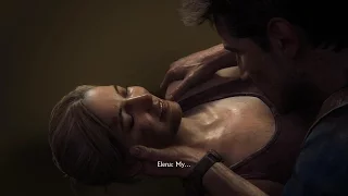 Uncharted 4 Thief's End: Elena Plays Dead Funny Scene (PS4/1080p)