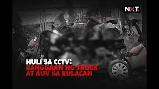 Huli sa CCTV: Banggaan ng truck at AUV sa Bulacan