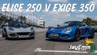 Lotus Elise Cup 250 vs Exige 350 - On Track at Goodwood