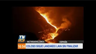España: Continúa intensa actividad del volcán Cumbre Vieja