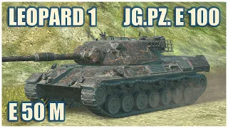 Leopard 1, E 50 M & Jg.Pz. E 100 • WoT Blitz Gameplay