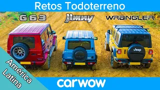 AMG G63 v Suzuki Jimny v Jeep Wrangler - Arrancones Cuesta Arriba y ¡cuál es el mejor todoterreno!