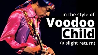 Jimi Hendrix 'Voodoo Child' style Em Blues Guitar solo Backing Track (Jamtrack in E minor)