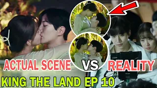 YOONA AND LEE JUN HO ACTUAL SCENE VS REALITY KING THE LAND EPISODE 10 POOL SCENE.