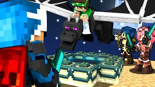 15 YOUTUBER vs IL DRAGO DELL'END NELLA BIG VANILLA - MINECRAFT ITA