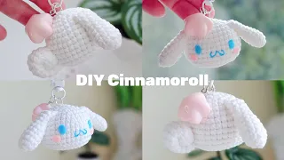 🩵 How to crochet a Cinnamoroll amigurumi keychain 🩵 Crochet bag charm