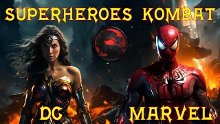 Superheroes and Villains Kombat | DC vs Marvel Kombat | Celebrity Mortal Kombat [4K]