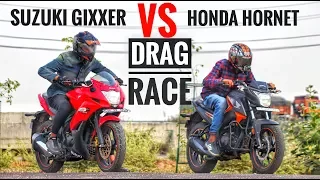 2018 DRAG RACE | SUZUKI GIXXER SF VS HONDA HORNET 160 | RACE 160 | AYUSH VLOGS