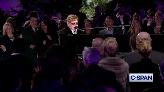 White House sings and dances to Elton John singing Crocodile Rock