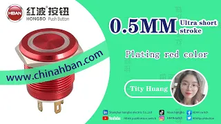 Live section 2 - Shell plated red button switch micro travel 0.5mm 1no pushswitch | hongbo