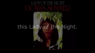 Donna Summer - Lady of the Night LYRICS Remastered "Lady of the Night" 1974