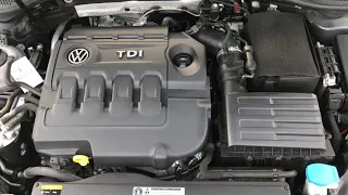 VW Passat B8 2.0 TDI CRLB 110 kw 150 ps engine sound. Звук работы дизеля на холостом ходу.