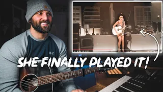 How To Play "Anti-Hero" LIKE TAYLOR DOES! (*reaction and guitar lesson*)