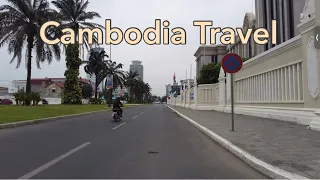Cambodia travel of Phnom Penh City 2021 along the street.