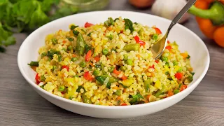 Mixed VEGETABLE BULGUR || Easy, Tasty, Healthy! Veggie Bulgur. Recipe by Always Yummy!