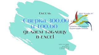 Ексель Сравниваем 300 00 и 100 00