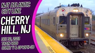 NJT Atlantic City Line Train 4669 at Cherry Hill: Dec 30, 2023
