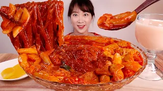 여기 임산부 🔥엽떡🔥 퍼먹는 것 좀 보세요!!🤭 엽떡 오리지널맛 당면 추가! Spicy Tteokbokki MUKBANG