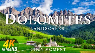 FLYING OVER DOLOMITES 4K UHD - Relaxing Music Along With Beautiful Nature Videos - 4K Video Ultra HD