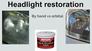 Restore your headlights machine vs hand technique