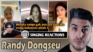 RANDY DONGSEU | Nyanyiin cewek cewek Eropa pake lagu bahasa mereka ! Reaksi nya bikin nagih REACTION