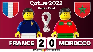 France vs Morocco 2-0 • World Cup 2022 Qatar Semi-Final | All Goals & Highlights Lego Football