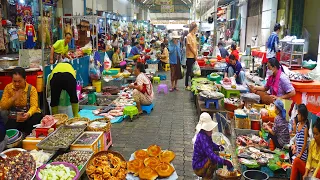 Salty Egg Cake, Fish, Salty Crab, & More - Best Cambodian Routine Foods @ Boeng Trabaek Market