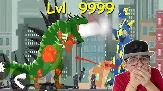 EVOLUÍ O GODZILLA PARA O LEVEL MÁXIMO E DESTRUÍ TUDO!! - Hybrid Titan Rex (jogos de celular)