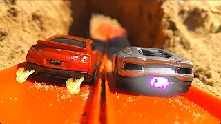 Hot Wheels GT-R Vs Aventador!