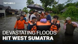 Flash floods and cold lava flow hit Indonesia’s Sumatra island