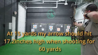 Can you sight in a bow for long range using a ballistic calculator and an indoor range?