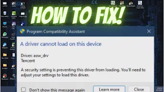 How to fix A driver cannot load on this device windows 11/10