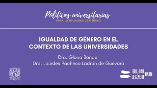 Conferencia Igualdad de Género en el contexto de las universidades