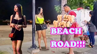 [4k] Beach Road Pattaya! So Many Freelancers!