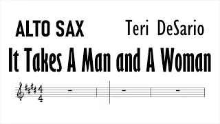 It Takes a Man & a Woman Alto Sax Sheet Music Backing Track Play Along Partitura