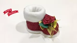 Christmas Santa Claus Boot From Waste Plastic Bottle  | DIY | Priti Sharma