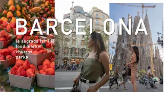 Barcelona Travel Vlog 🇪🇸  I 48hrs Itinerary la sagrada familia, churros, food markets, parks