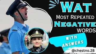 Negative Words in WAT Test | SSB INTERVIEW