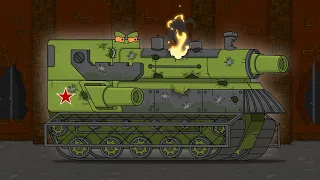 Armored train in the dungeon - Cartoons about tanks