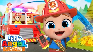 Firefighters To The Rescue! | Fun Sing Along Songs by Little Angel Playtime