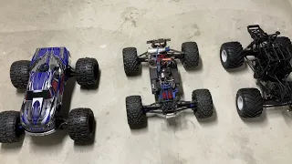 Arrma 1:5 Kraton 8s Traxxas T Maxx 3.3 Revo 3.3 Losi LMT Roller side by side size comparison