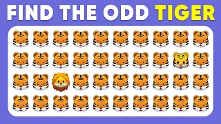 Find The ODD One Out - ANIMAL Edition! 🐯🔍 Emoji Quiz | Easy, Medium, Hard