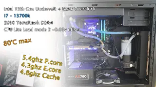 Intel 13th Gen i7 13700K Easy undervolt + Overclock - Cpu Lite Load + Adaptive offset Msi Z690