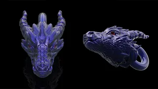 Подвеска - Голова Дракона (Rhino8 - Zbrush)