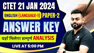 CTET English Paper 2 Language 1 Answer Key | CTET 21 Jan 2024 English Analysis | English by Sharad