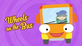 Wheels On The Bus Go Round and Round | HD Video Song with Lyrics | Nursery Rhymes by Luke & Mary