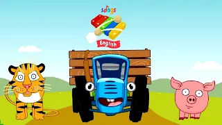 In the Fields -  Blue tractor's Nursery rhymes and kids songs