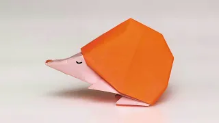 Origami Hedgehog by PaperPh2