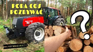 🌲Zrywka drewna Valtra 8550🌲Problemy z Valtrą🌲Dzielenie stosów🌲